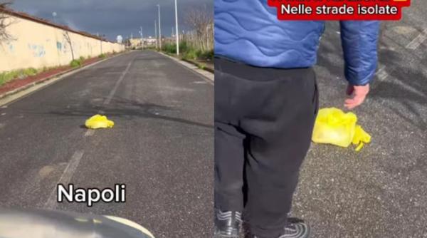 metoda periculoasa de jaf soferii sunt pacaliti cu o punga suspecta amplasata in mijlocul strazii