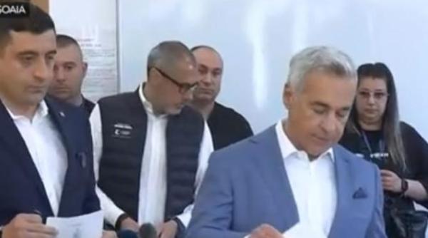george simion si calin georgescu impreuna la vot