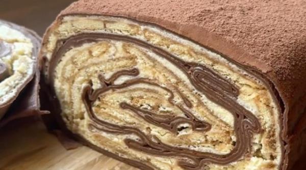 rulada tiramisu din clatite reteta care face furori pe internet