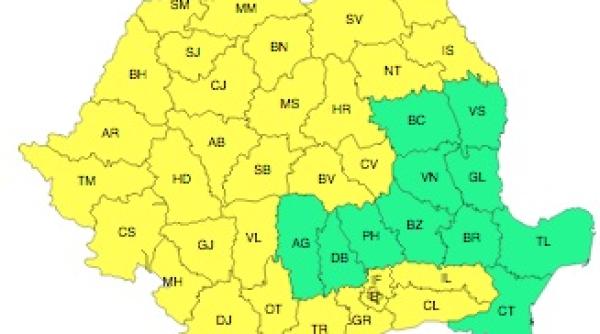 anm a emis un cod galben de temperaturi ridicate