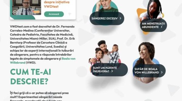 vwdtest com o platforma digitala in sprijinul diagnosticarii precoce a bolii von willebrand in romania