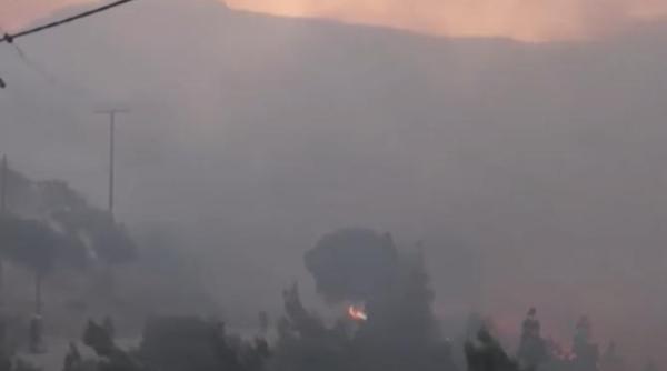 incendiu devastator pe o insula din grecia