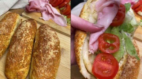 painici cu usturoi si parmezan aromate pufoase si perfecte pentru sendvisuri delicioase