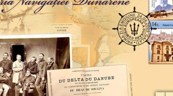 palatul comisiei europene a dunarii de la galati vedeta pe timbrele dedicate navigatiei