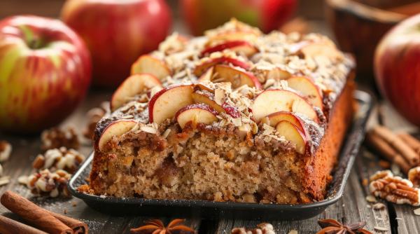 chec cu mere si fulgi de ciocolata fara faina un desert simplu gata in doar cateva minute