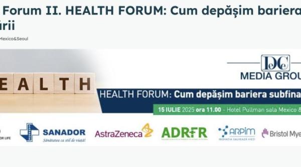 health forum ii health forum cum depasim bariera finantarii