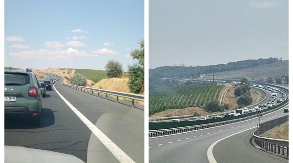 aglomeratie infernala pe autostrada soarelui traficul este blocat complet in dreptul orasului cernavoda