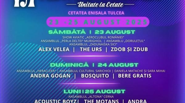 programul actualizat al festivalului enisala unitate la cetate