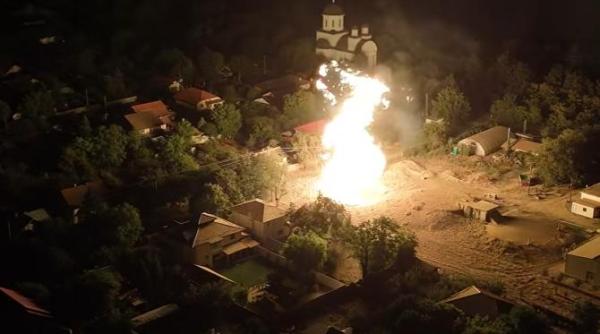 imaginile noptii de la amara unde o punga de gaz a fost strapunsa ce se intampla cu incendiul video