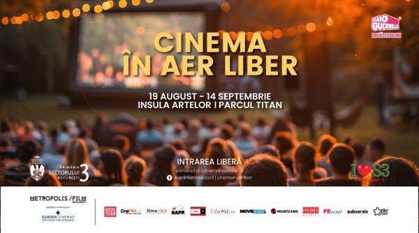 programul cinema in aer liber in week end noi filme pe insula artelor din parcul titan