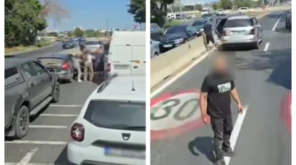 scandal in trafic la intrarea in constanta soferii s au luat la bataie in strada