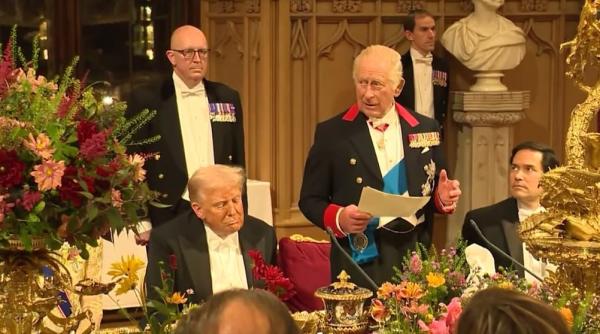 meniul regal de la windsor donald trump servit cu delicatese frantuzesti si vinuri rare video