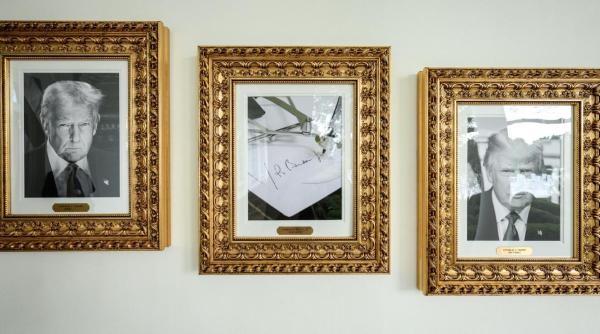 trump a inlocuit portretul lui biden cu un autopen