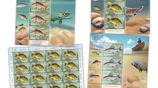 romfilatelia emisiunea filatelica specii de pesti de vineri in magazinele specializate