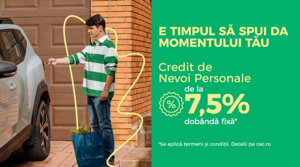cec bank ofera credite de nevoi personale cu dobanda fixa de 7 50