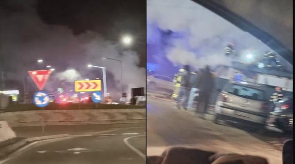 incendiu la intrarea in domnesti a ars magazinul la mosu