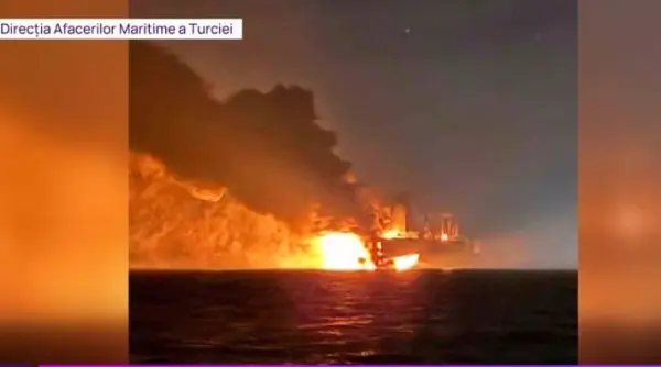 ucraina a revendicat atacul asupra celor doua petroliere din flota fantoma a rusiei care au explodat langa turcia video