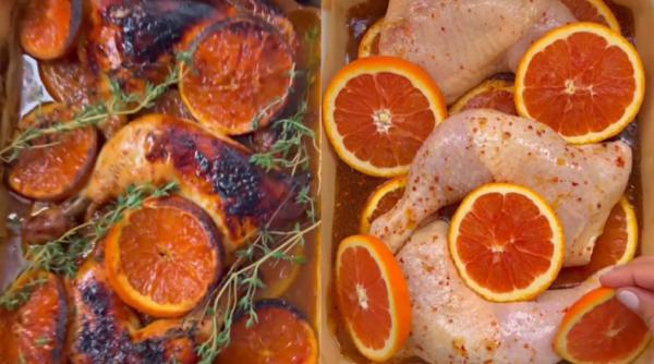 pui cu portocale alternativa perfecta la friptura de porc de craciun simplu si ieftin