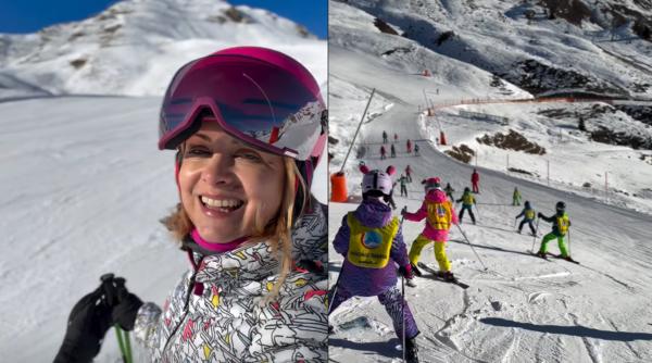 zi speciala pentru fiul simonei gherghe aceasta il serbeaza la schi in alta tara