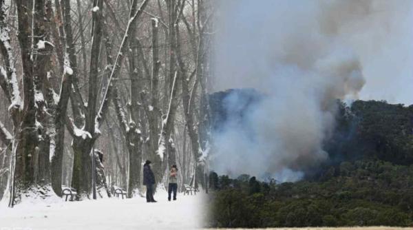 globul la extreme nordul ingheata sub ger si ninsori in timp ce sudul e mistuit de incendii devastatoare foto video