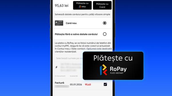 ppc energie este primul furnizor de energie care introduce platile instant de tip ropay prin aplicatia myppc