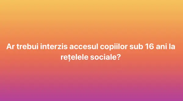 rezultate sondaj dcnews despre accesul copiilor sub 16 ani la retelele sociale peste 6800 de voturi si 300 de raspunsuri scrise
