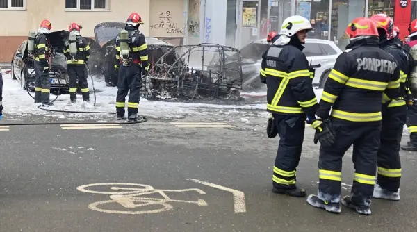 incendiu violent in bucuresti mai multe masini au luat foc