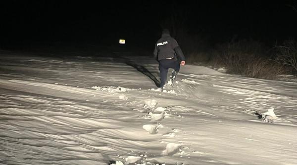 barbat blocat in camp salvat din viscol de un politist din galati