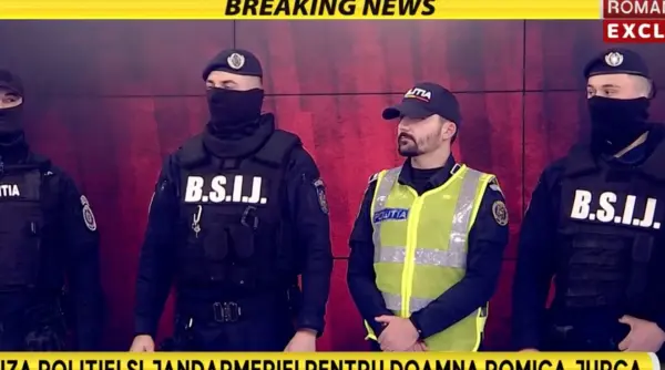 politia si mascatii au descins in direct la romania tv foto in articol