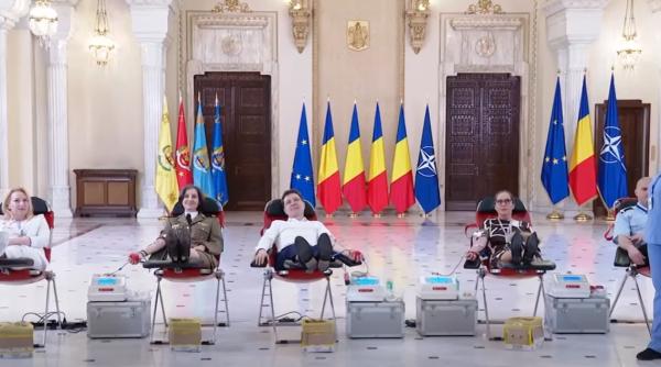 nicusor dan si angajatii de la administratia prezidentiala au donat sange chiar in palatul cotroceni video viral