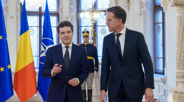 nicusor dan si mark rutte declaratii de presa comune la sediul nato de la bruxelles video