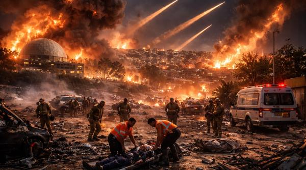 razboi in orientul mijlociu ziua 22 iranul loveste un oras cheie din israel bilantul ranitilor creste