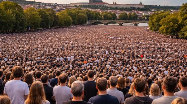 zeci de mii de oameni in strada la praga presiune asupra guvernului si ingrijorari pentru presa