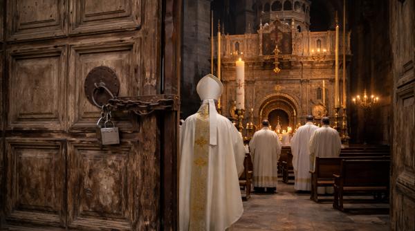 pastele la ierusalim fara credinciosi slujbele se tin cu usile inchise