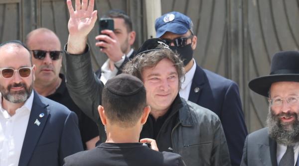 imaginile zilei cu javier milei la ziua independentei israelului ce a facut presedintele argentinei video