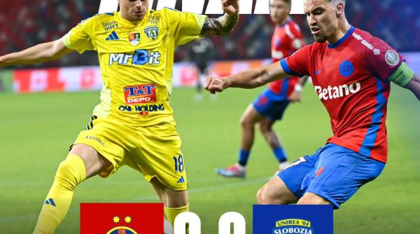 FCSB - Unirea Slobozia, scor final. Surpriză în play-out-ul Superligii