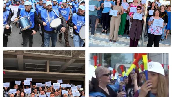 zeci de mii de oameni in strada val de proteste pe legea salarizarii institutii de stat complet blocate