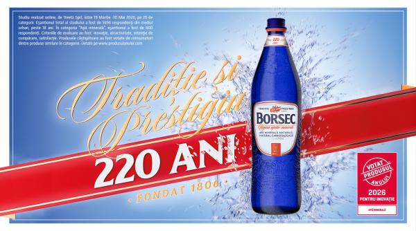 borsec votat produsul anului 2026 pentru inovatie in categoria apa minerala