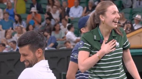 video moment savuros cu novak djokovic i a facut o farsa unei fete de mingi in plin meci la wimbledon m am relaxat pe teren ma distram putin
