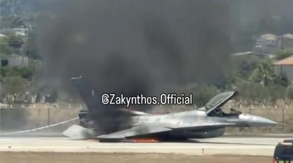 zborurile cu destinatia zakynthos deviate in corfu salonic si atena dupa ce un f 16 a luat foc video