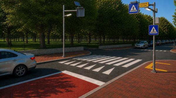 primaria sectorului 3 a inceput lucrarile pentru modernizarea trecerilor de pietoni prima trecere langa scoala 195