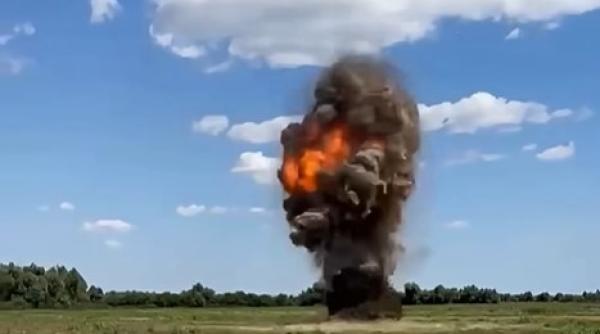 drona descoperita in zona localitatii plauru a fost detonata controlat video