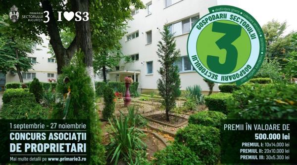 primaria sectorului 3 organizeaza concursul gospodarii sectorului 3 500 000 de lei pentru asociatiile de proprietari din sectorulverde