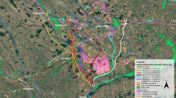 7 variante de traseu trimise catre cnir pentru autostrada bucuresti giurgiu va avea legatura cu autostrada veliko tarnovo ruse deja in executie in bulgaria