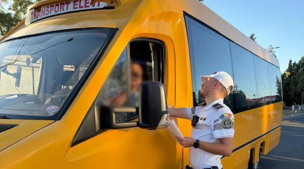soferul unui microbuz care transporta 14 elevi prins baut la volan in timis