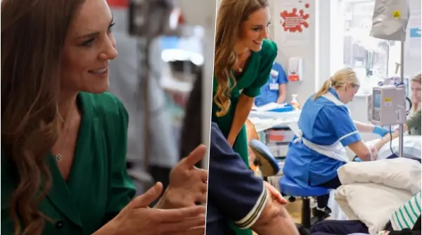 kate middleton a vizitat spitalul oncologic unde a fost tratata imagini emotionante cu printesa de wales alaturi de pacienti