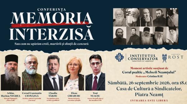 cine decide cum ne amintim trecutul conferinta memoria interzisa aduce la piatra neamt istorici clerici si juristi