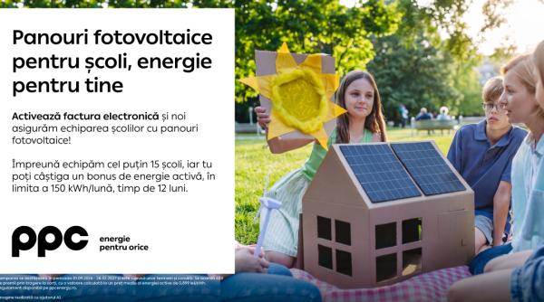 cum activarea facturii electronice sustine educatia si poate reduce factura clientilor ppc energie panouri fotovoltaice pentru scoli energie pentru tine