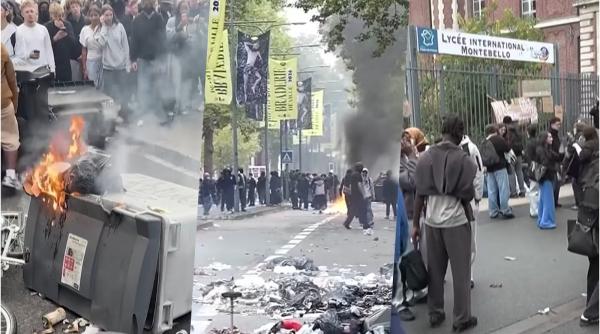 protestele elevilor din franta au degenerat intr un cosmar profesori stropiti cu benzina si licee incendiate premierul convoaca celula de criza