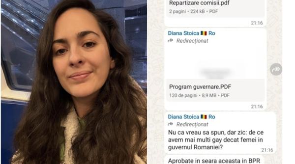 deputata usr diana stoica acuzata ca a distribuit un mesaj considerat homofob pe un grup de whatsapp al camerei deputatilor